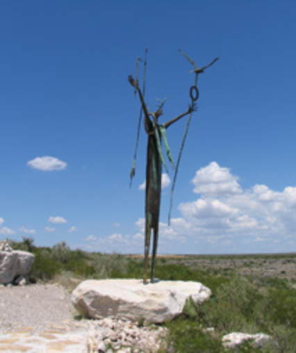 Sculpture at Seminole Canyon State Park